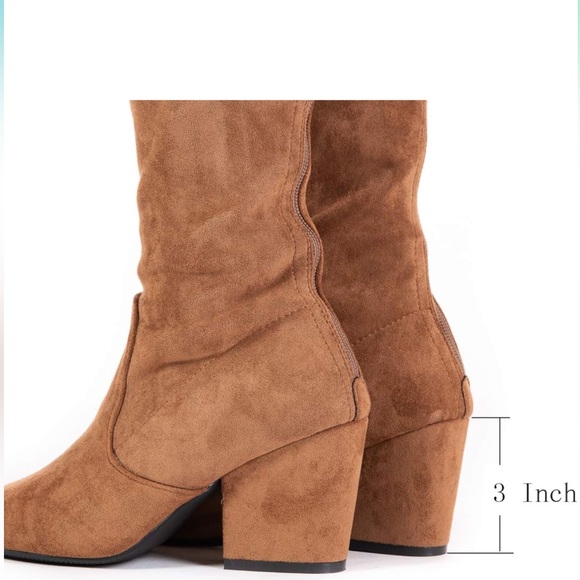 Over the Knee Thigh High Suede Boots - Picture 4 of 7